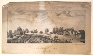 An 1830s lithograph of the ferry landing      